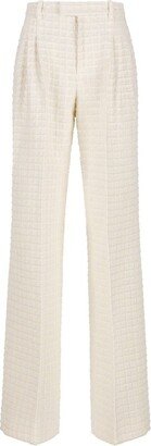 Wide Leg Tweed Trousers-AA