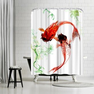 71 x 74 Shower Curtain, Koi Fish Pond 3 1 by Suren Nersisyan