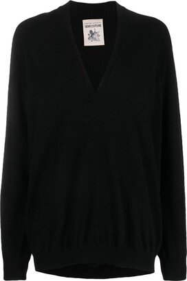 V-neck long-sleeves jumper