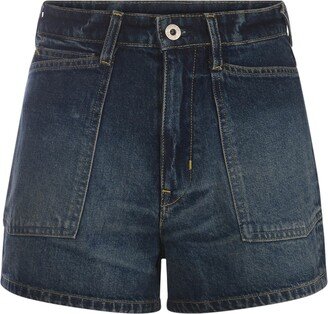 Shorts In Denim-AA