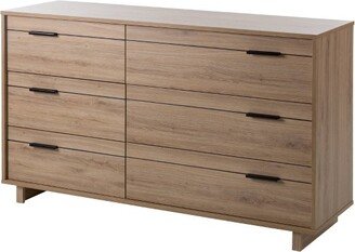 Fynn 6 Drawer Double Kids' Dresser Rustic Oak