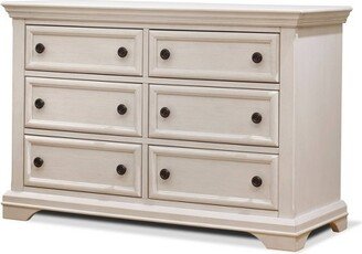 Sorelle Portofino 6-Drawer Double Dresser - Brushed Ivory