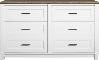 Sandlin 6 Drawer Dresser White - Room & Joy