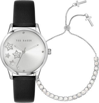 Fitzrovia Leather Strap Watch & Bracelet Set, 34mm