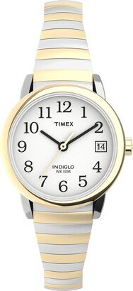 Women's Easy Reader 25mm Watch – Two-Tone Case White Dial with Tapered Expansion Band