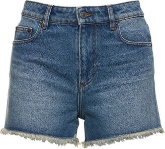 Cotton denim shorts-AA