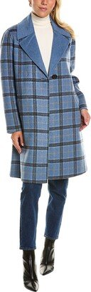 Windowpane Wool-Blend Coat-AA