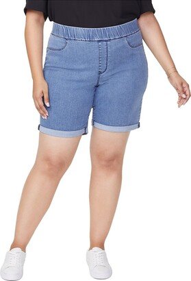 Plus Pull On Denim Short