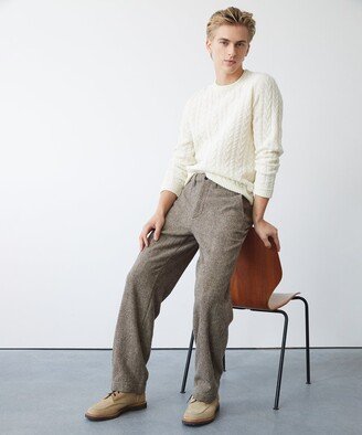 Relaxed Fit Chino in Brown Donegal