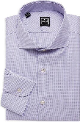 Frederick Cutaway Collar Micro Check Dress Shirt-AA