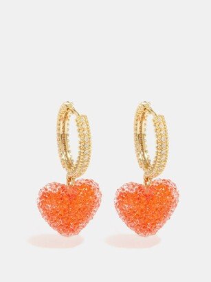 Crystal Haze Jelly Heart Cubic Zirconia & Gold-plated Earrings