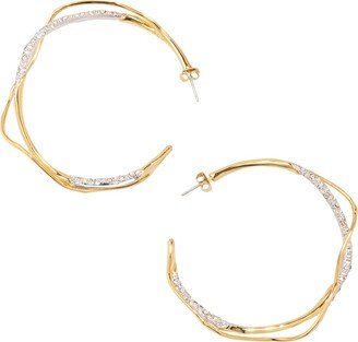 Intertwined Pavé Crystal Hoop Earrings