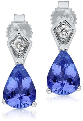 Kallati 14K 0.95 Ct. Tw. Diamond & Tanzanite Earrings