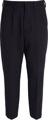 Wool-Blend Tailored Trousers-AA