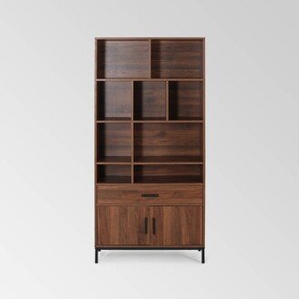 67.25 Gallatin Contemporary Cube Unit Bookcase Walnut