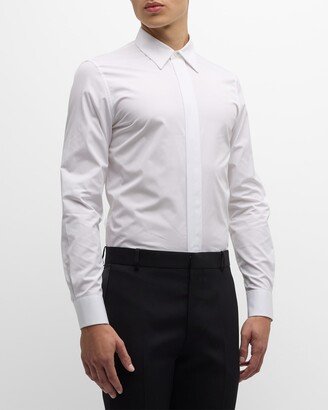 Men's Hidden-Button Tuxedo Shirt