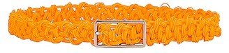 Rubber Intreccio Crochet Belt in Orange