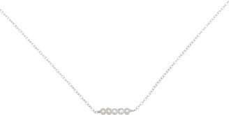 Kiri & Belle Eliana Tiny Pearl Bar Sterling Silver Necklace