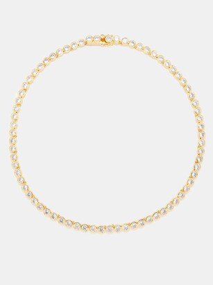 Daphine Chris Cubic Zirconia & 18kt Gold-plated Necklace