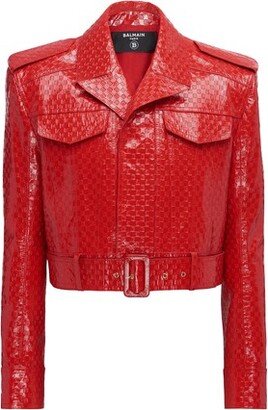 Patent Leather Mini Monogram Jacket