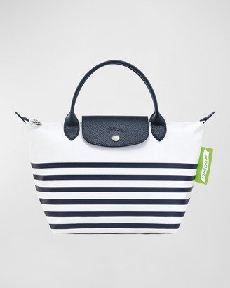 Le Pliage Small Striped Nylon Tote Bag