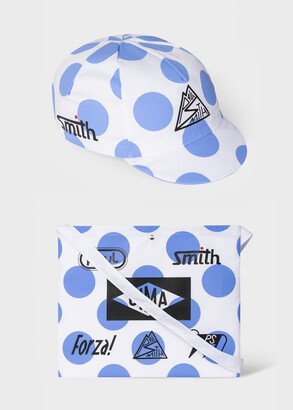 Blue Polka Dot Cycling Cap & Musette Bag Gift Set