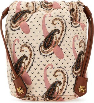 Paisley Printed Drawstring Makeup Bag-AA