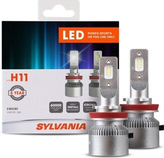 H11 Led Powersport Headlight Bulbs for Off-Road Use or Fog Lights - 2 Pack