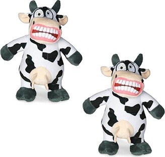 Mighty Jr Angry Animals Mad Cow, 2-Pack Dog Toys