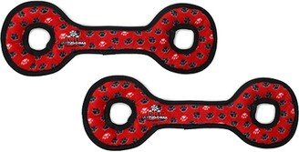 Tuffy Ultimate Tug-o-War Red Paw, 2-Pack Dog Toys