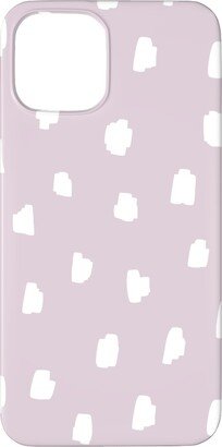 Custom Iphone Cases: Scattered Marks - White On Lilac Phone Case, Silicone Liner Case, Matte, Iphone 11 Pro Max, Purple