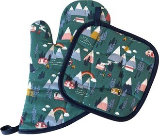 Mountain Camping Oven Mitt & Pot Holder Set