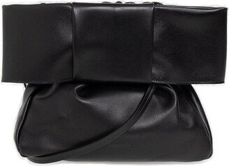 Bow Ruched Foldover Top Shoulder Bag