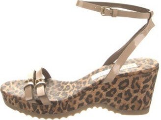 Patent Leather Animal Print Espadrilles-AA