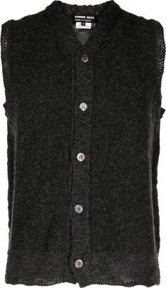 V-neck sleeveless wool cardigan-AA