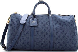 Keepall Bandouliere Bag Monogram Denim 50