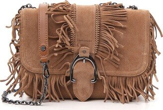 Fringed Front Flap Crossbody Bag