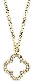 Moon & Meadow 14K Yellow Gold Diamond Clover Pendant Necklace, 18 - 100% Exclusive