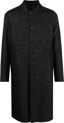 Single-Breasted Marled Coat