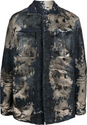 Acid-Wash Denim Jacket-AA