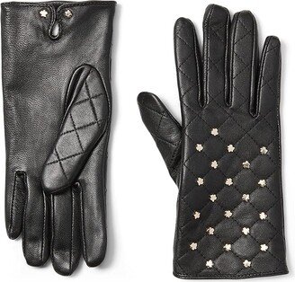 Studet Leather Magnolia Studded Gloves (Black) Snowboard Gloves