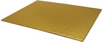 O'Creme Gold Wraparound Rectangular Cake Pastry Drum Board 1/4 Inch Thick, Full-Sheet Size (17-1/2 Inch x 25-1/2 Inch) - Pack of 10