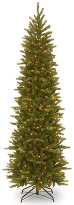 National Tree Company National Tree 6.5' Feel Real Grande Fir Pencil Slim Tree with 250 Clear Lights