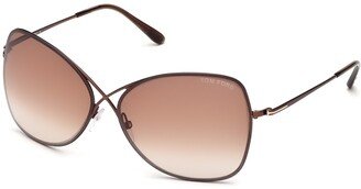 Colette Metal-Frame Butterfly Sunglasses