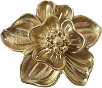 Solid Brass Flower Drawer Pull Modern Style Decorative Dresser Knob Handles Cabinet Furniture Hardware Wmls575