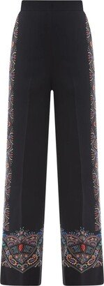 Floral Printed High Waist Palazzo Trousers