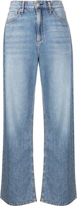 Straight-Leg Denim Trousers-AA