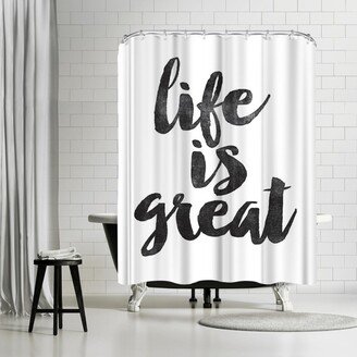 71 x 74 Shower Curtain, Life is Great by Motivated Type