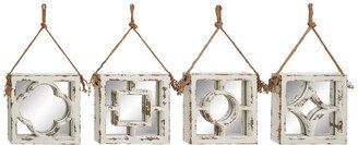 Peyton Lane Set Of 4 Wood Wall Mirrors