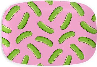 Serving Platters: Pickles - Pink Serving Platter, Pink